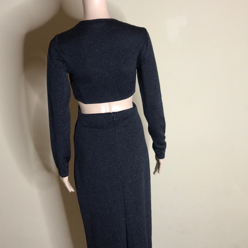 Express Long Black Dress Size 4 Lower Back Out - Picture 8 of 8